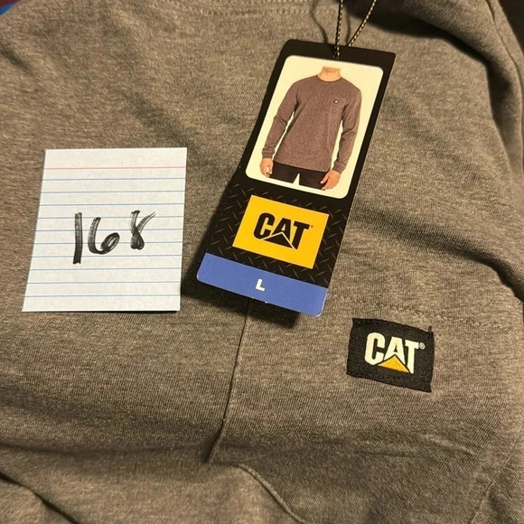 CAT Long Sleeved T Shirt NWT Mens Large Gray - Picture 4 of 5
